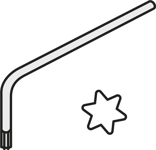 Torx-Winkelschlüssel ISO LK T20P Bruttogewicht 7,2g PRAMET