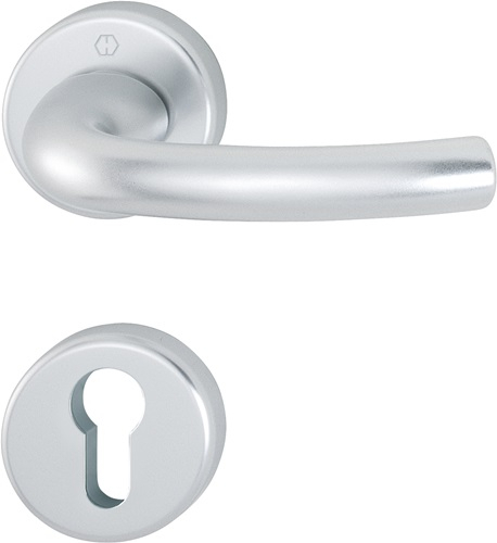 HOPPE Rosettengrt.Tôkyô 1710/42KV/42KVS Alu.F1 rd.PZ DIN L/R D/D - 2805603