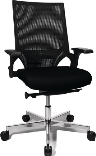 TOPSTAR Bürodrehstuhl m.Punktsynchrontechnik schwarz/schwarz 450-550mm Trgf110kg - TA309AT200