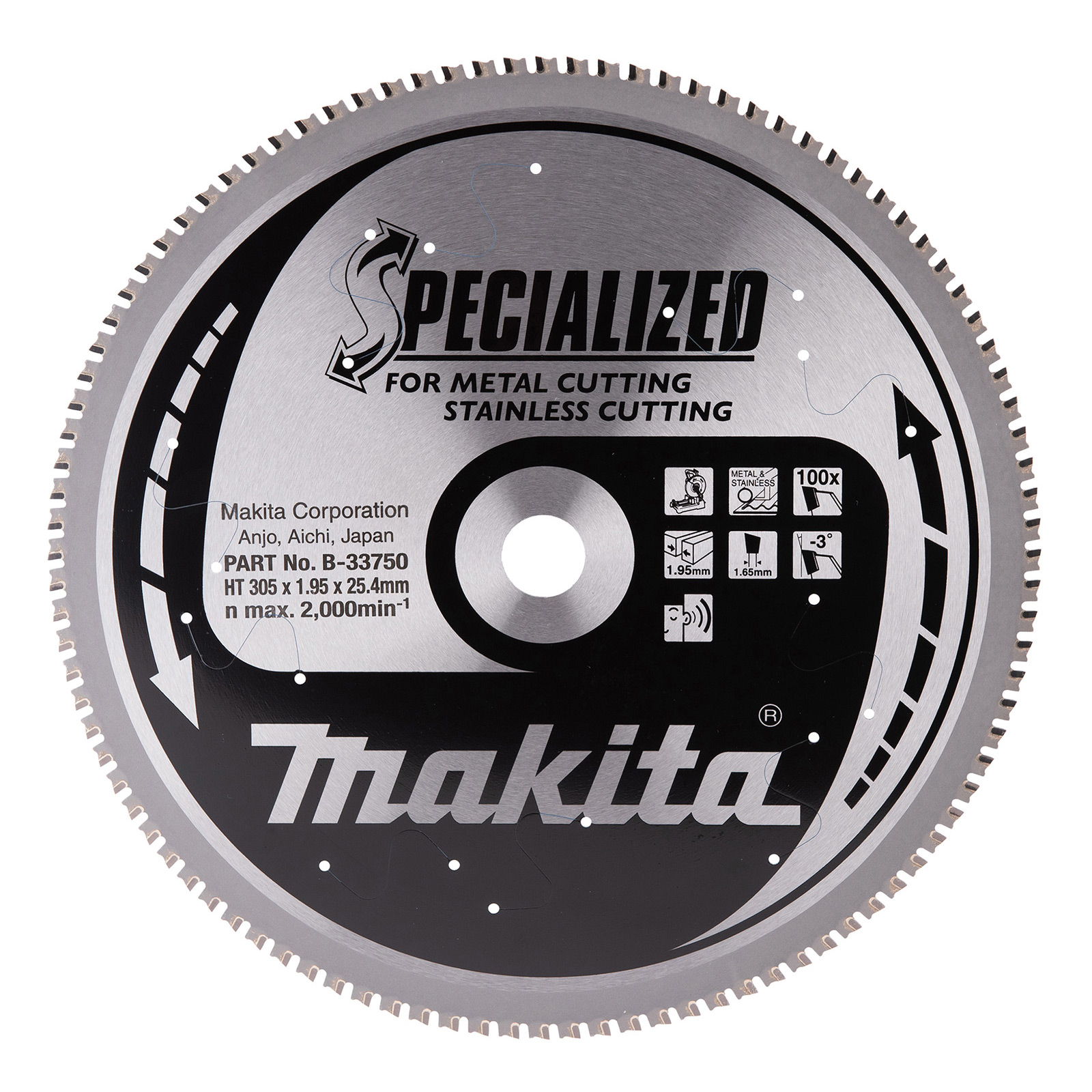 Makita SPECIALIZED Sägeblatt 305x1"x100Z - B-33750