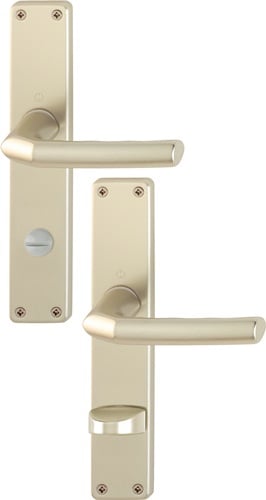 HOPPE Langschildgarnitur Birm.1117/202SP Alu.F2 SK/OL 78mm DIN L/R - 2534073