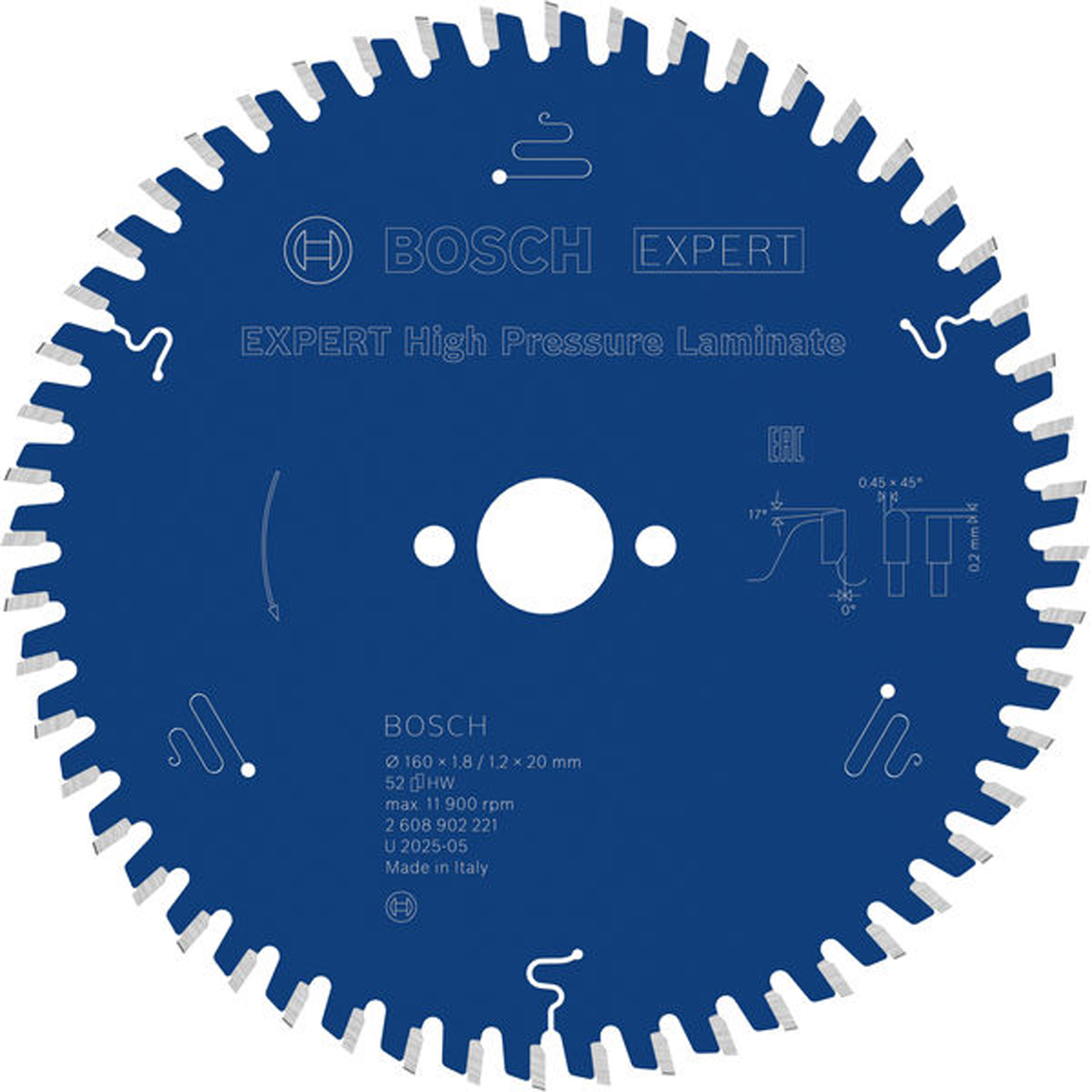 Bosch EXPERT High Pressure Laminate Kreissägeblatt 160x20 mm Z52 - 2608902221