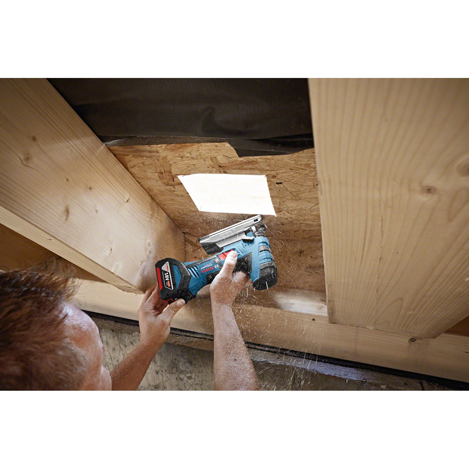 Bosch Akku-Stichsäge GST 18V-LI S / 2x 4,0 Ah ProCORE18V Akku + Ladegerät in L-Boxx