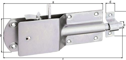 GAH Alberts Sicherheits-Stallriegel L.200mm B.125mm STA galv. gelb verz. - 124182