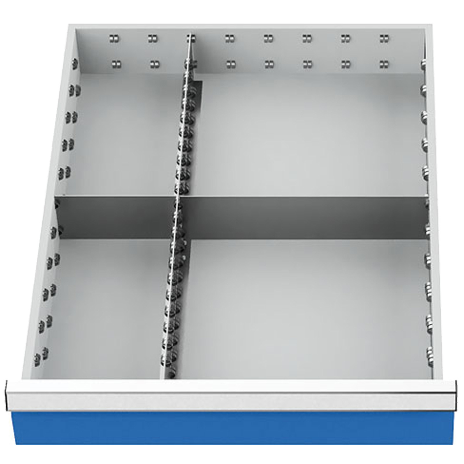 Bedrunka+Hirth Schubladeneinteilung R 18-24 mit Metalleinteilung für Front 150 mm BxT 450 x 600 mm  - 115A