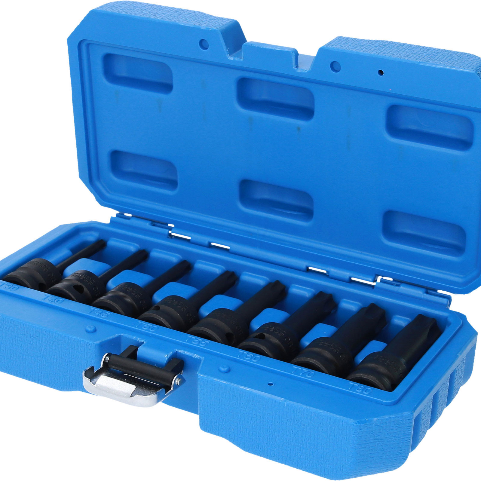 BRILLIANT TOOLS 1/2" Kraft Bit-Stecknuss Satz Torx 8tlg. T30 - T80 - BT022600