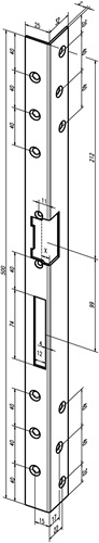 ASSA ABLOY Sicherh.-Winkelschließbl.312 L.500mm S.3mm VA ma DIN L - -31239