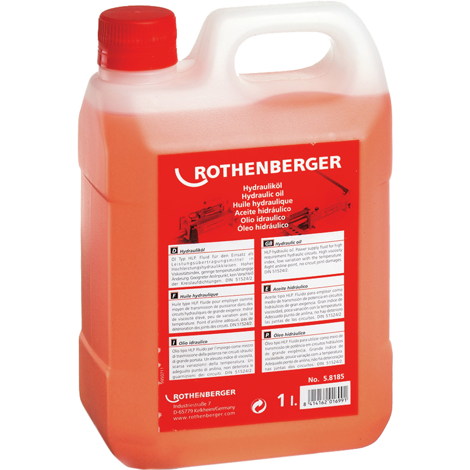ROTHENBERGER Hydrauliköl HLP 22, 1l, in Kunststoffflasche - 58185