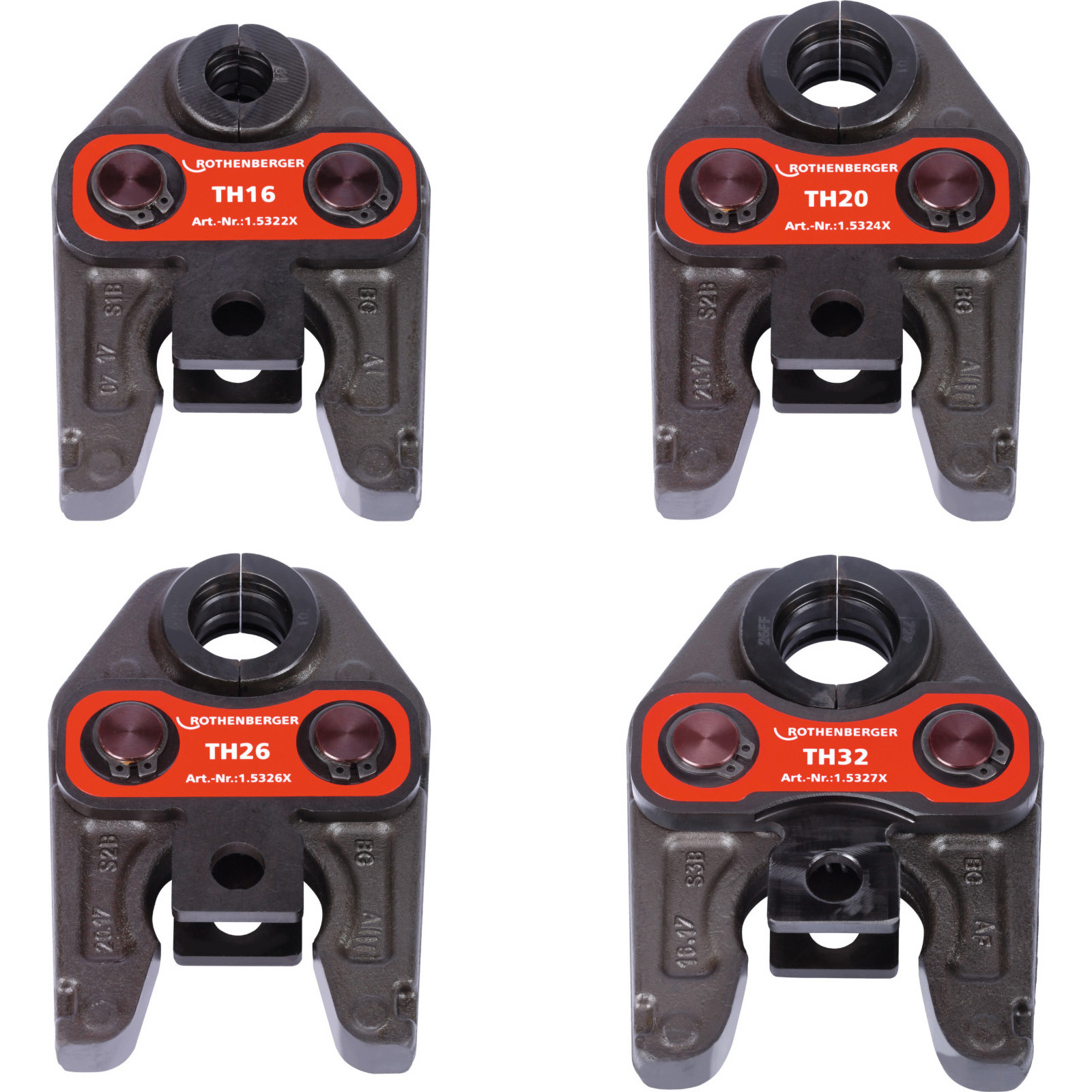 ROTHENBERGER Pressbacken Set, Standard, TH, 16-20-26-32mm - 015065X