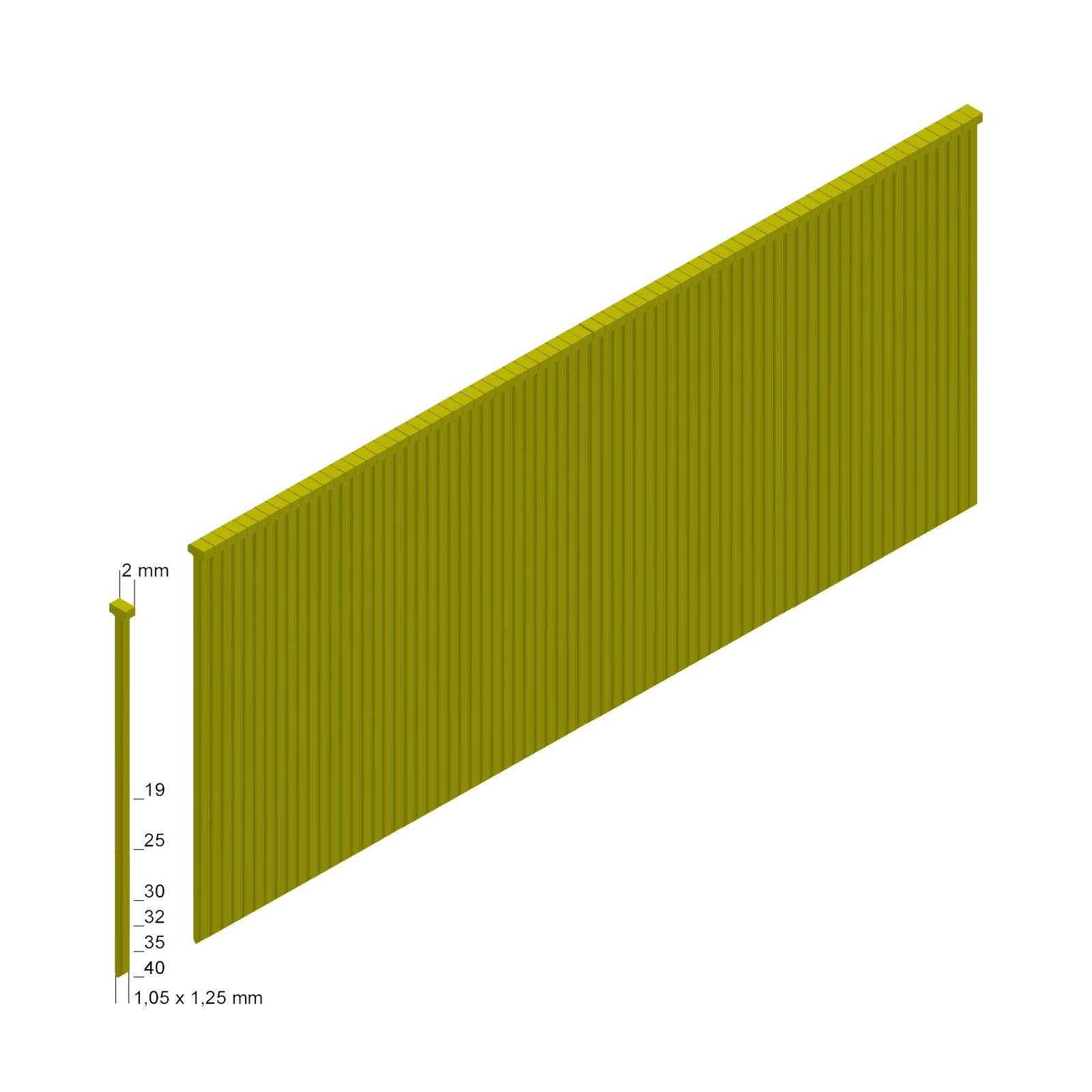 Prebena 10.000x Stauchkopfnägel (Brads) Type J verzinkt geharzt 19 mm - J19CNKHA