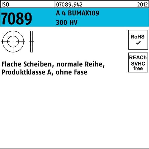 Unterlegscheibe ISO 7089 o.Fase 8 A 4 300 HV BUMAX109 100 Stück BUFAB