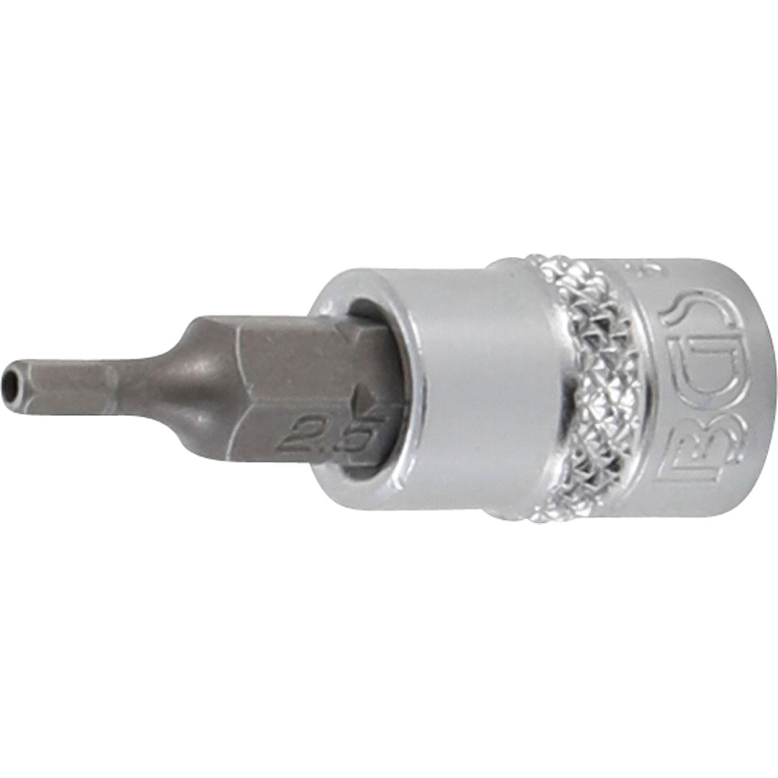 BGS Bit-Einsatz Antrieb Innenvierkant 6,3 mm (1/4") Innensechskant mit Bohrung 2 mm - 5156-2