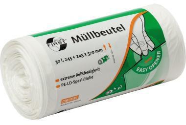 FIRST Müllbeutel 36005 LDPE 305+305x850mm ws 50 St./Pack.