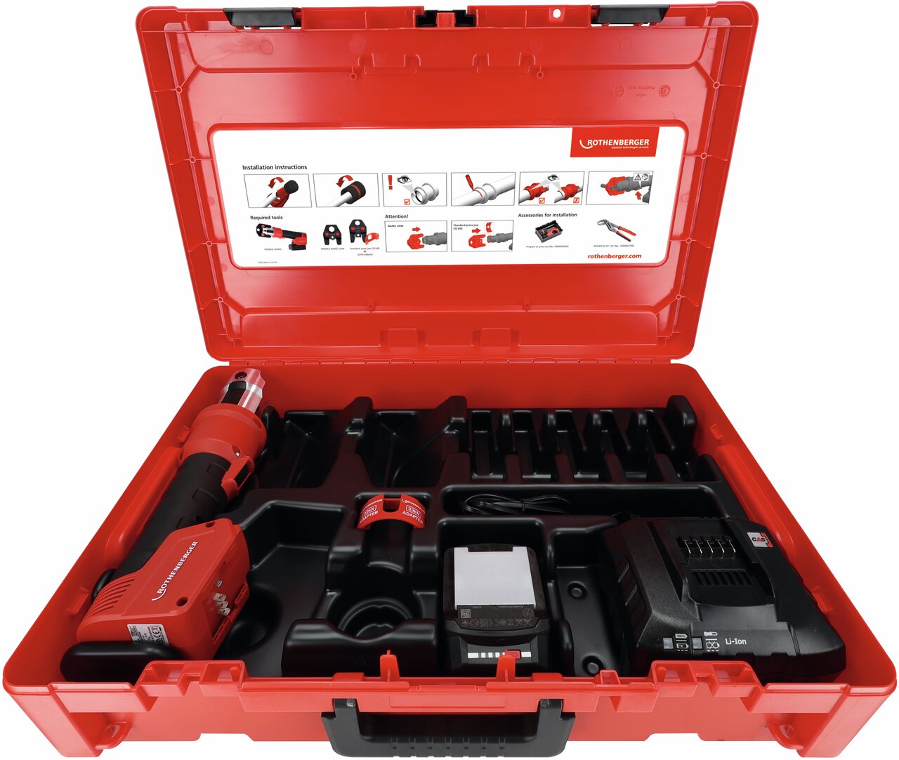 ROTHENBERGER ROMAX NANO Basic Set, 2Ah, CAS - 1000005042