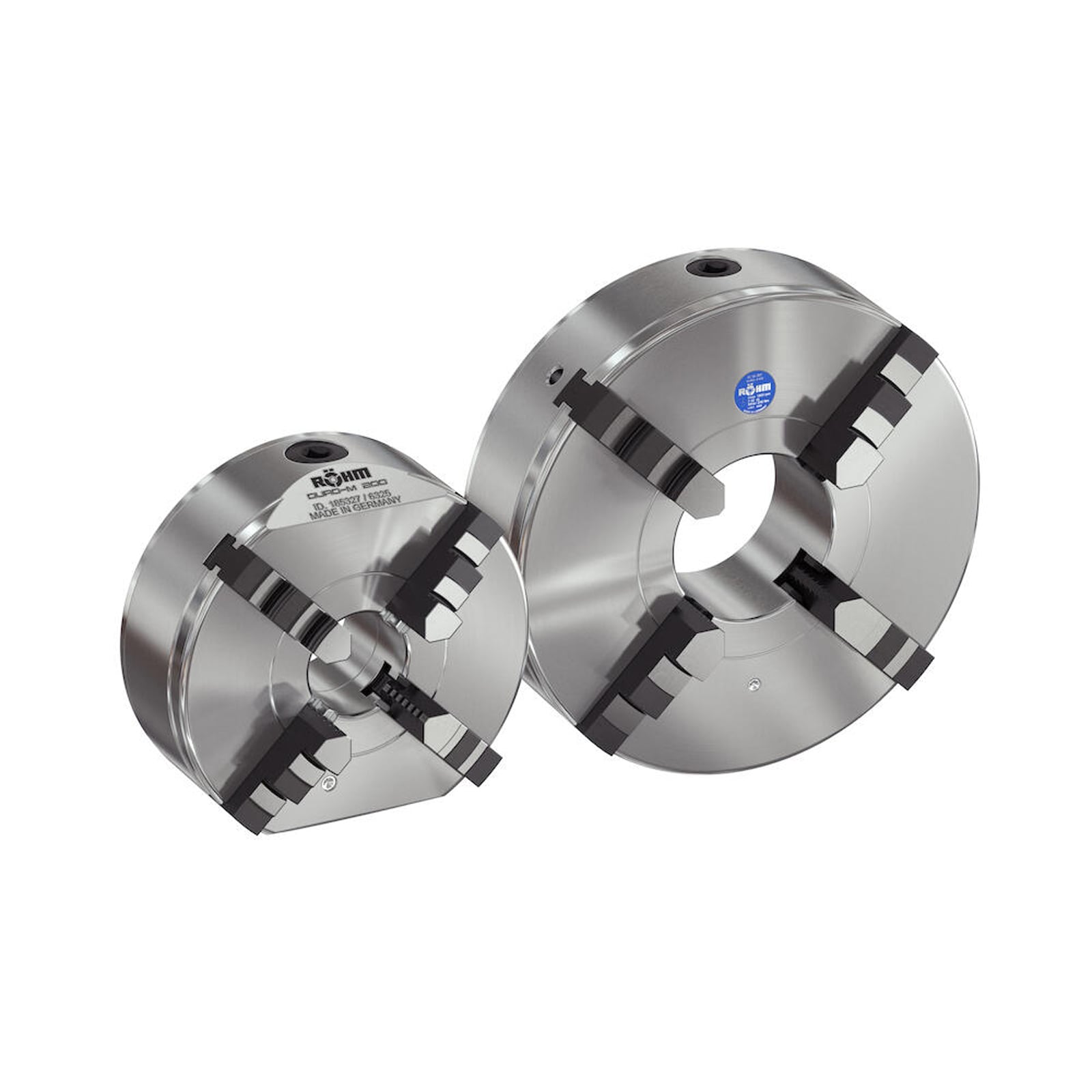 Röhm Planspiralfutter Duro-M 200/4 Zylindrische Aufnahme (DIN 6350 Form A) Bohr- und Drehbacken Befestigung von vorne - 185369