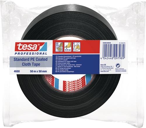 Tesa Gewebeband Tesaband Standard 4688 schwarz - 04688-00029-00
