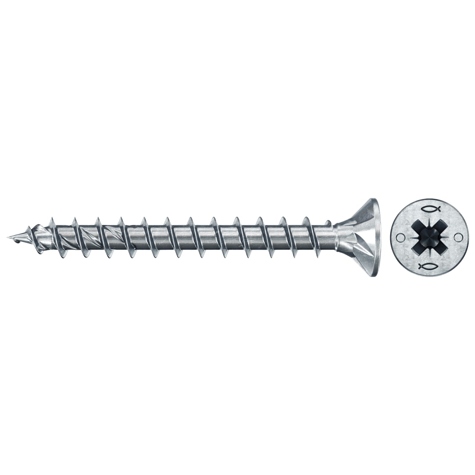 fischer Spanplattenschraube PowerFast FPF II CZF 4,5 x 35 BC 130 Senkkopf Kreuzschlitz PZ Vollgew. - 577662