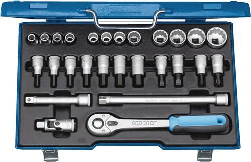 Gedore Steckschlüsselsatz D 19 IMU-10 27tlg. 1/2" SW 10-30 mm Anzahl Zähne 32 12-kant - 6140090