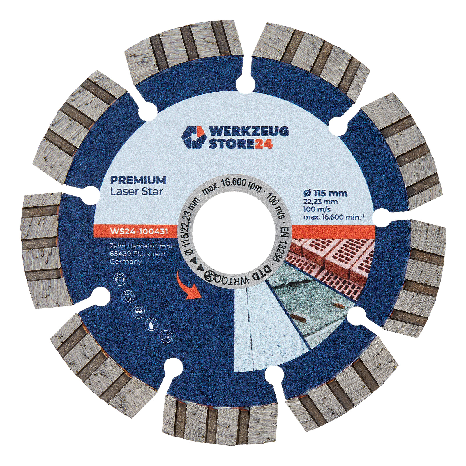 WS24 Diamanttrennscheibe Premium Laser Universal 115 mm - WS24-100431
