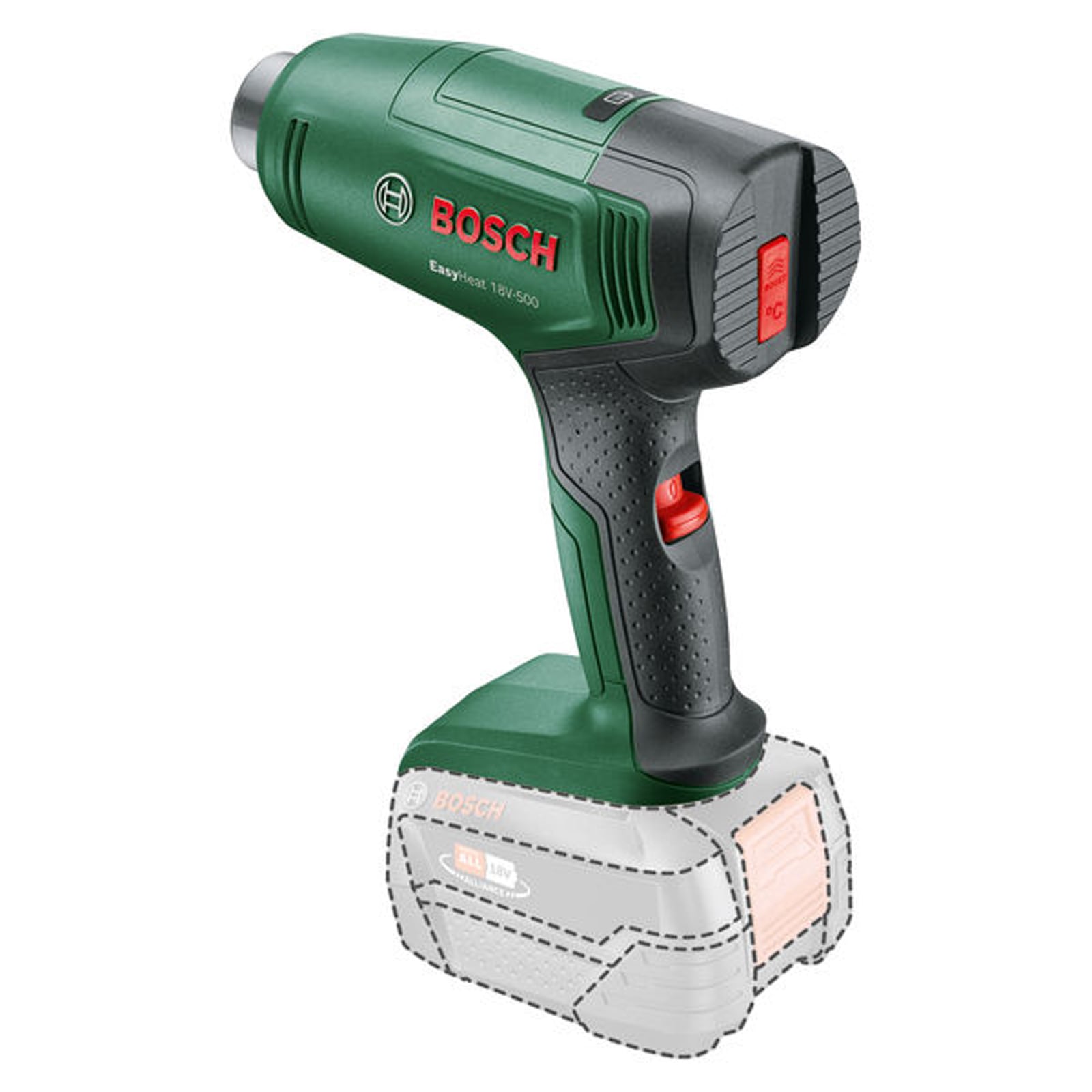 Bosch Akku-Heißluftgebläse EasyHeat 18V-500