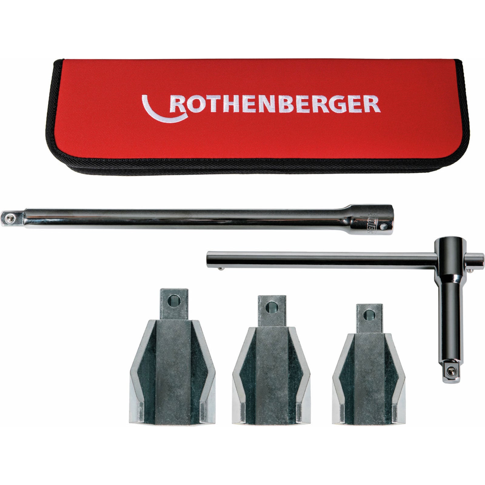 ROTHENBERGER Standhahnmuttern-Set, SW27-36, mit Griff und Verlängerung - 100109