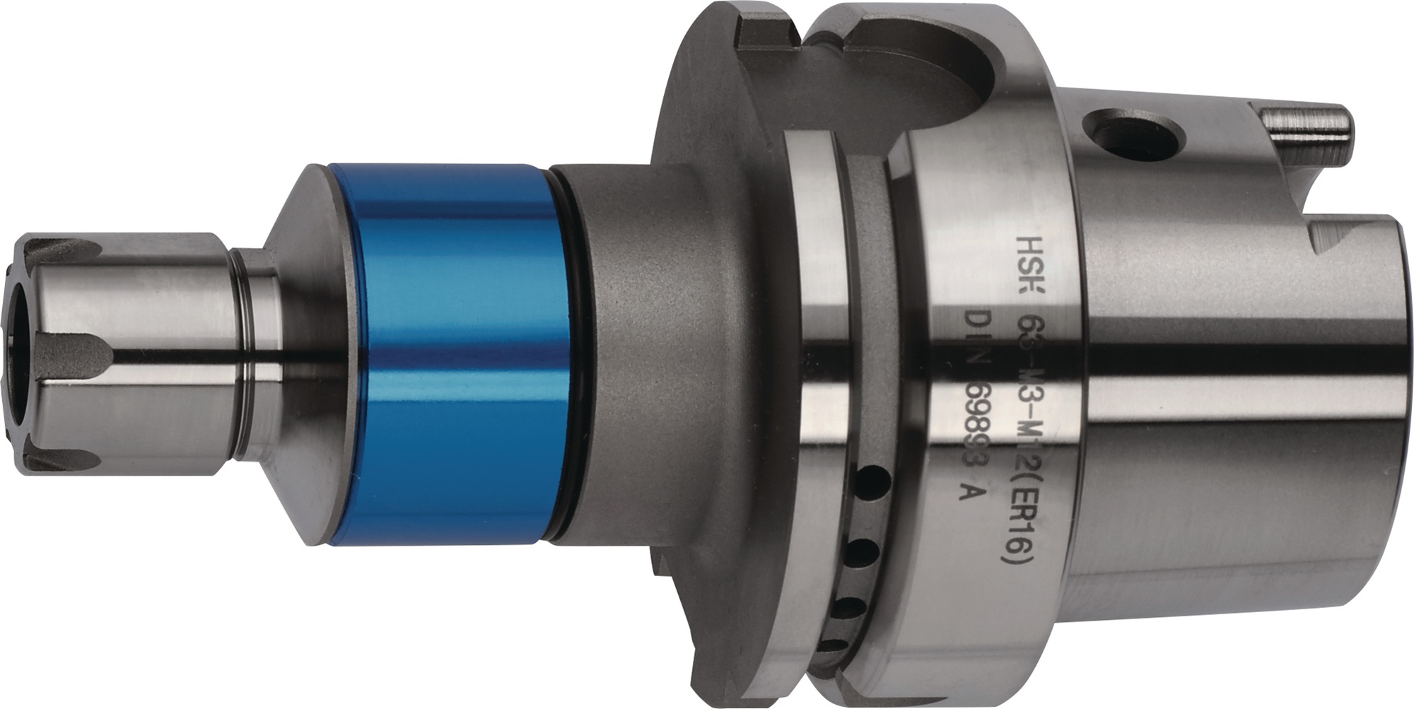 Gewindeschneidfutter Synchron DIN 69893A M3-M12 HSK-A63 A.-L.93mm TECWERK