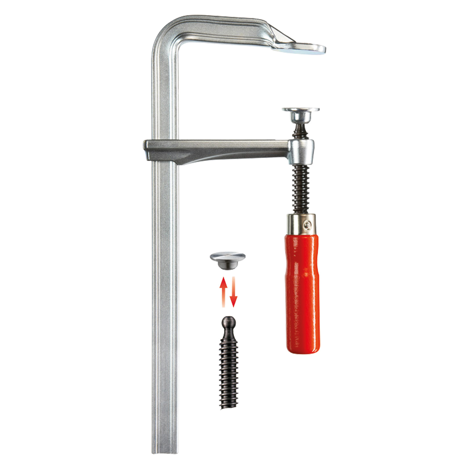 Bessey Ganzstahl-Schraubzwinge GZ mit bewährtem Holzgriff