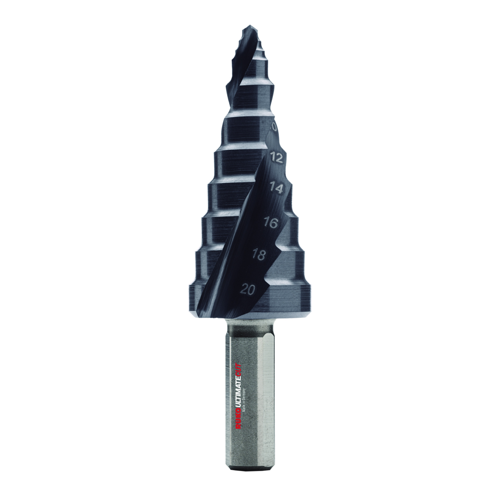 RUKO ULTIMATECUT Stufenbohrer HSS-Co 5 RUnaTEC mit FLOWSTEP® Spitze Gr. 1 - 101651EP