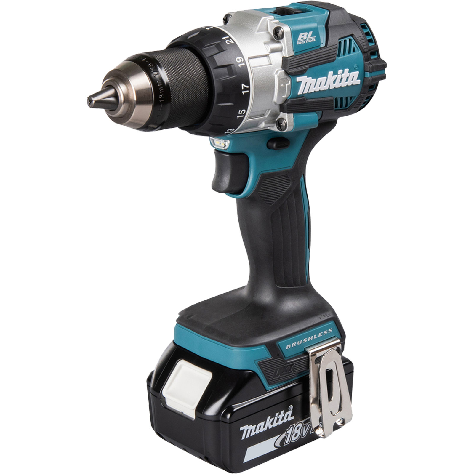 Makita DHP489RTJ Akku-Schlagbohrschrauber 18 V / 2x 5,0 Ah Akku + Ladegerät im MAKPAC