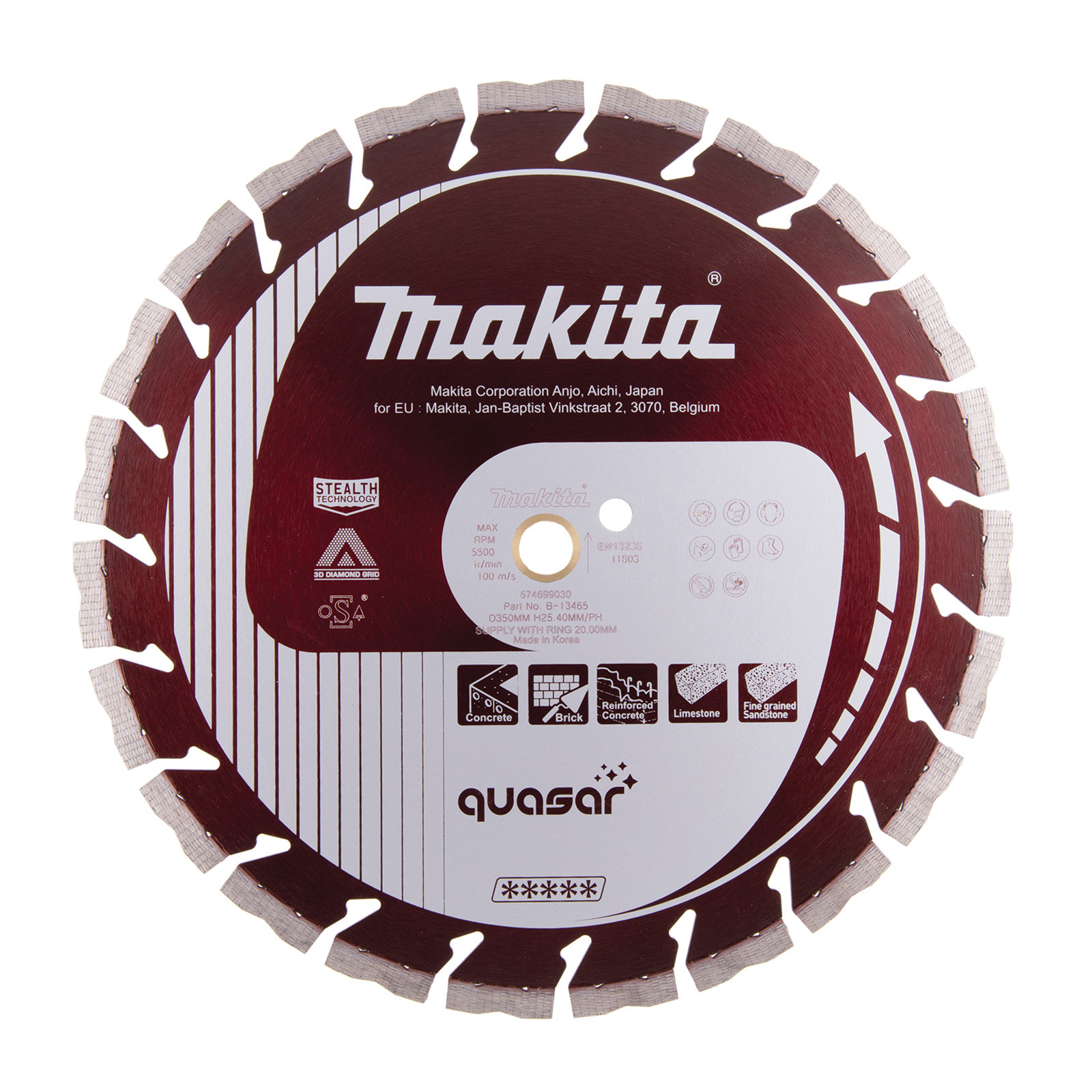 Makita Diamanttrennscheibe 350x25,4 mm QUASAR - B-13465