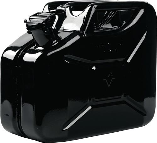 Kraftstoffkanister 10l Schwarz RAL 9005 Stahlbl.0,9mm L345xB165xH275mm VALPRO