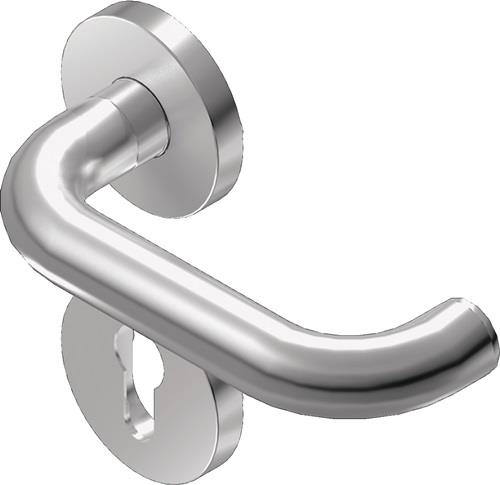 BKS Feuerschutz-Halbgarnitur Rondo Ros.VA D/- PZ DIN L/R - B-72100-00-0-8