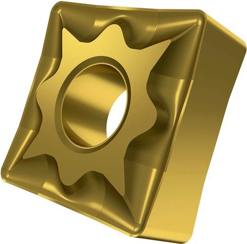 Drehwendeschneidplatte ISO SNMG 120408E-NF:T8315 D.5,16mm PVD beschichtet Gold