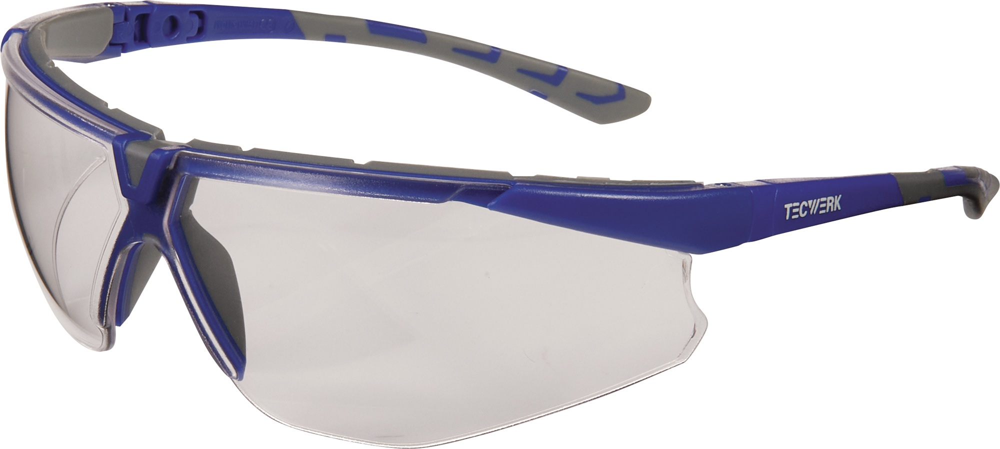 Schutzbrille Daylight Flex EN 166,EN 170 Bügel grau/blau,Scheibe klar PC TECWERK