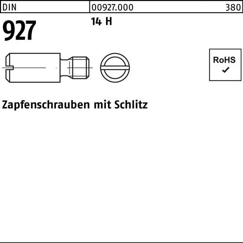 Zapfenschraube DIN 927 Schlitz M4x 8 14 H 100 Stück