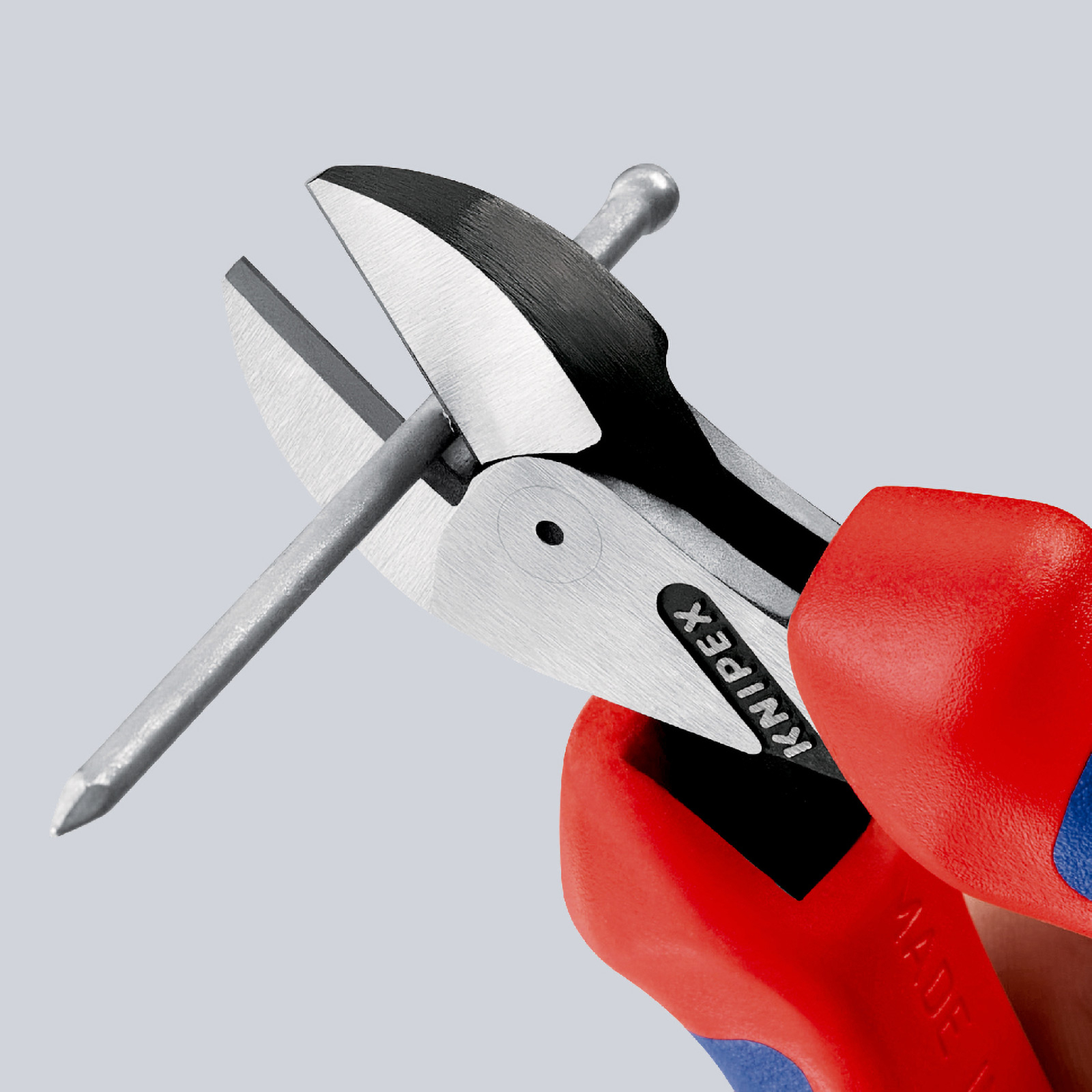 Knipex X-Cut mit Befestigungsöse verchromt, mit Mehrkomponenten-Hüllen, mit integrierter Befestigungsöse zum Anbringen einer Absturzsicherung 160 mm - 7305160TBK