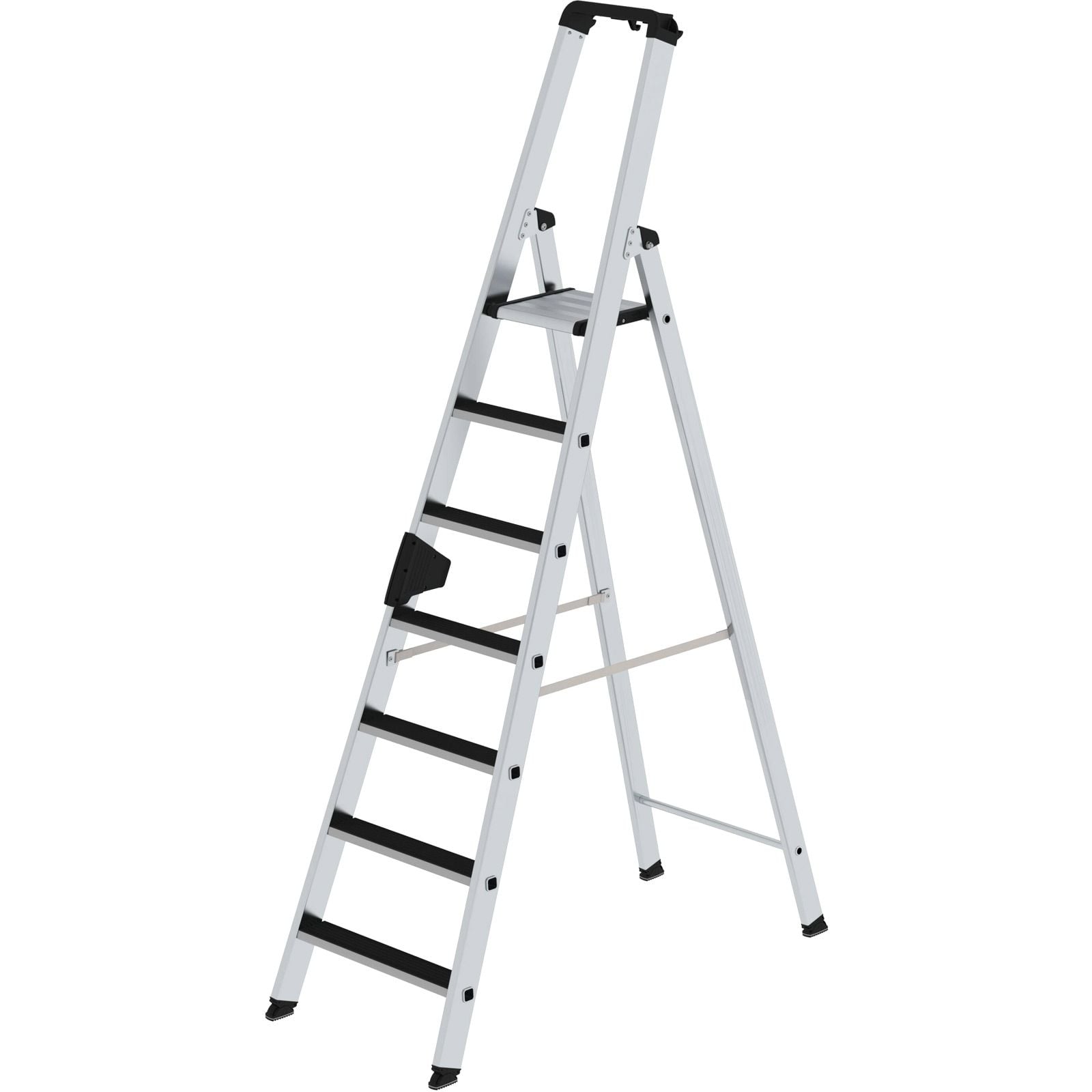 Günzburger Steigtechnik Stufen-Stehleiter einseitig begehbar mit clip-step 7 Stufen - 041507