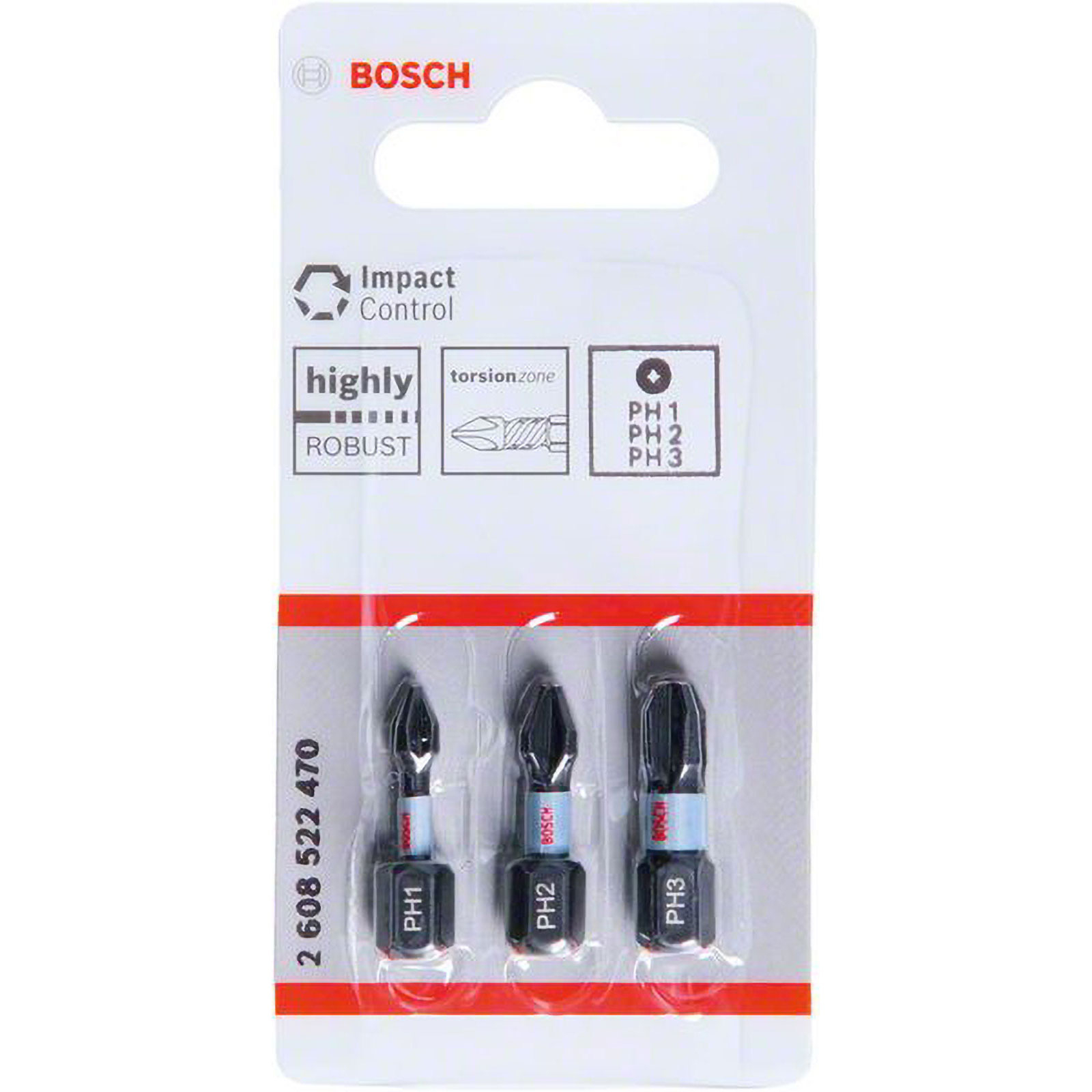 Bosch Impact Control PH Insert Bits, 3 Stk. - 2608522470