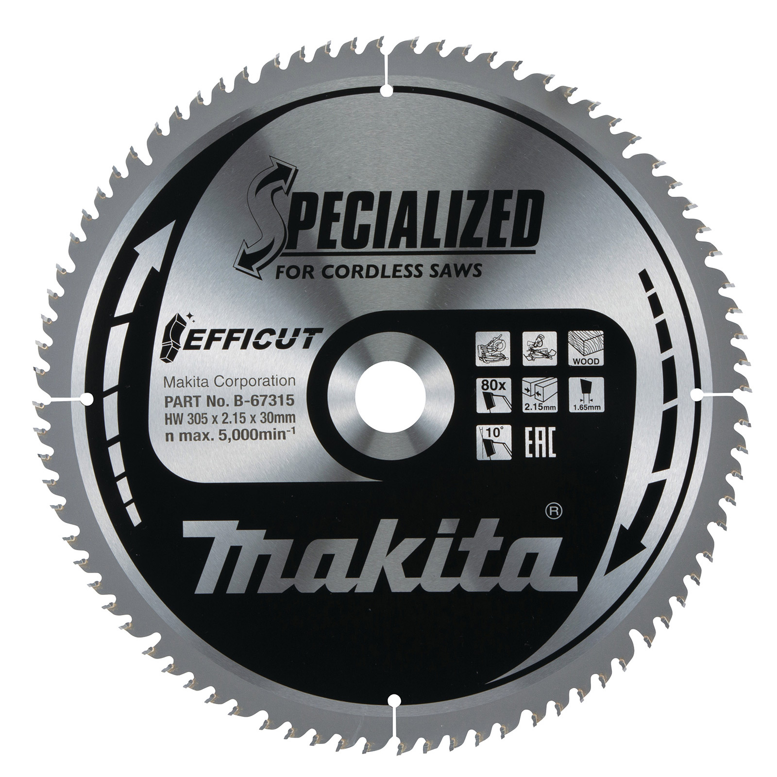 Makita EFFICUT Sägeblatt 305x30x80Z - B-67315