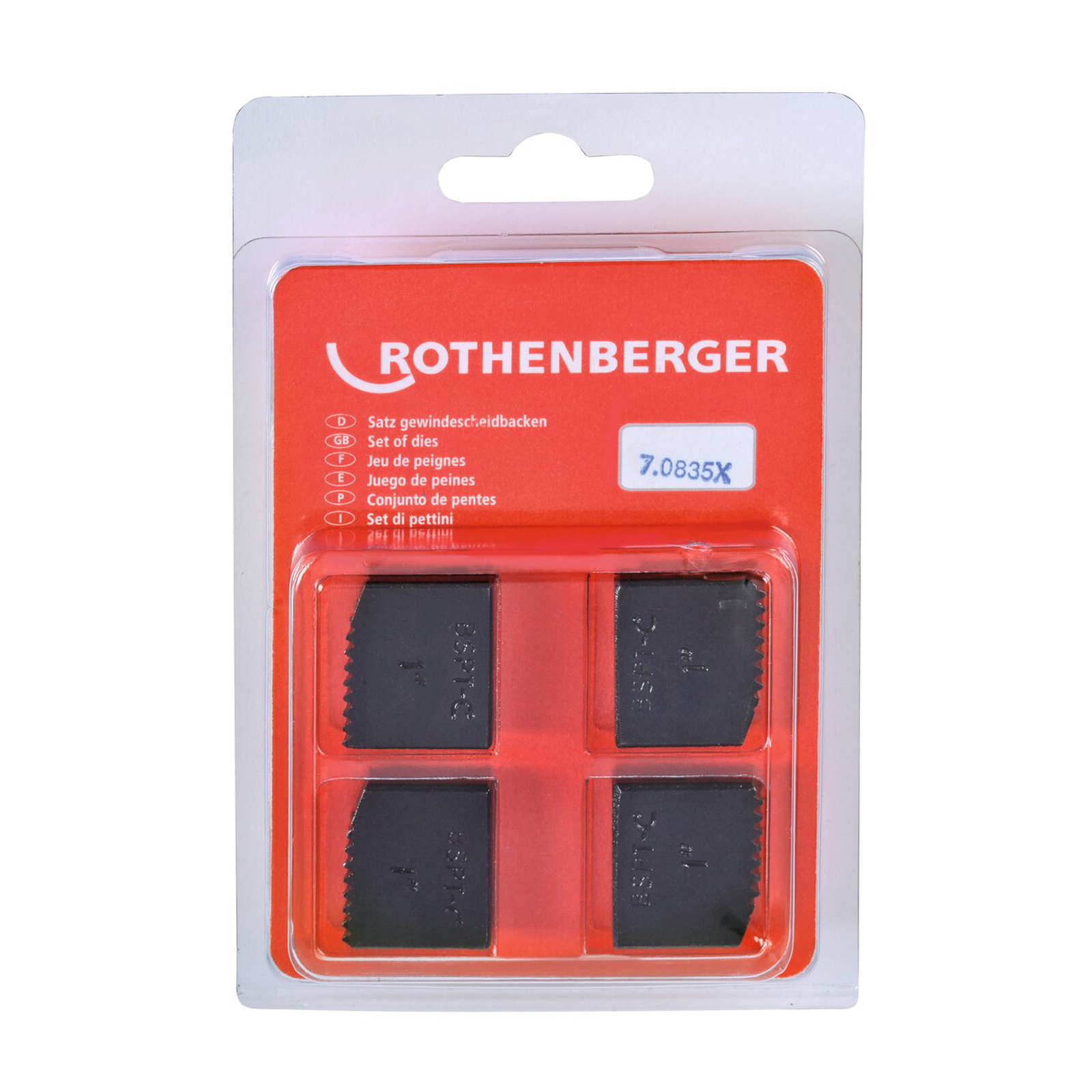 ROTHENBERGER 4x SC Schneidbacken BSPT R 1" - 070835X