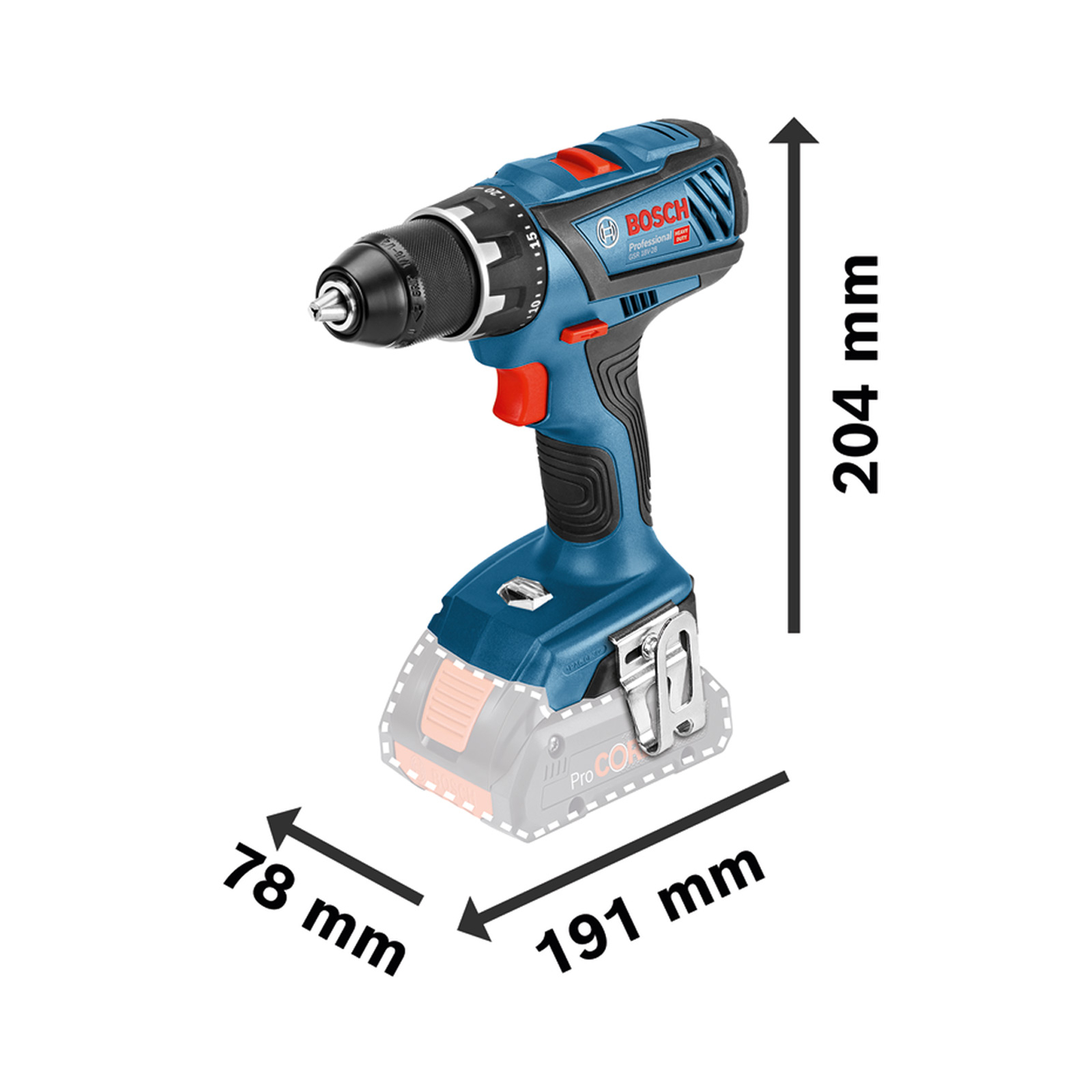 Bosch Akku-Bohrschrauber GSR 18V-28 Solo - 06019H4100