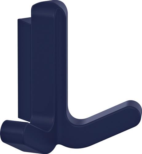 Doppelhaken Ser.477 matt,elastisch Ku.(TPU) 50 stahlblau H.69mm HEWI