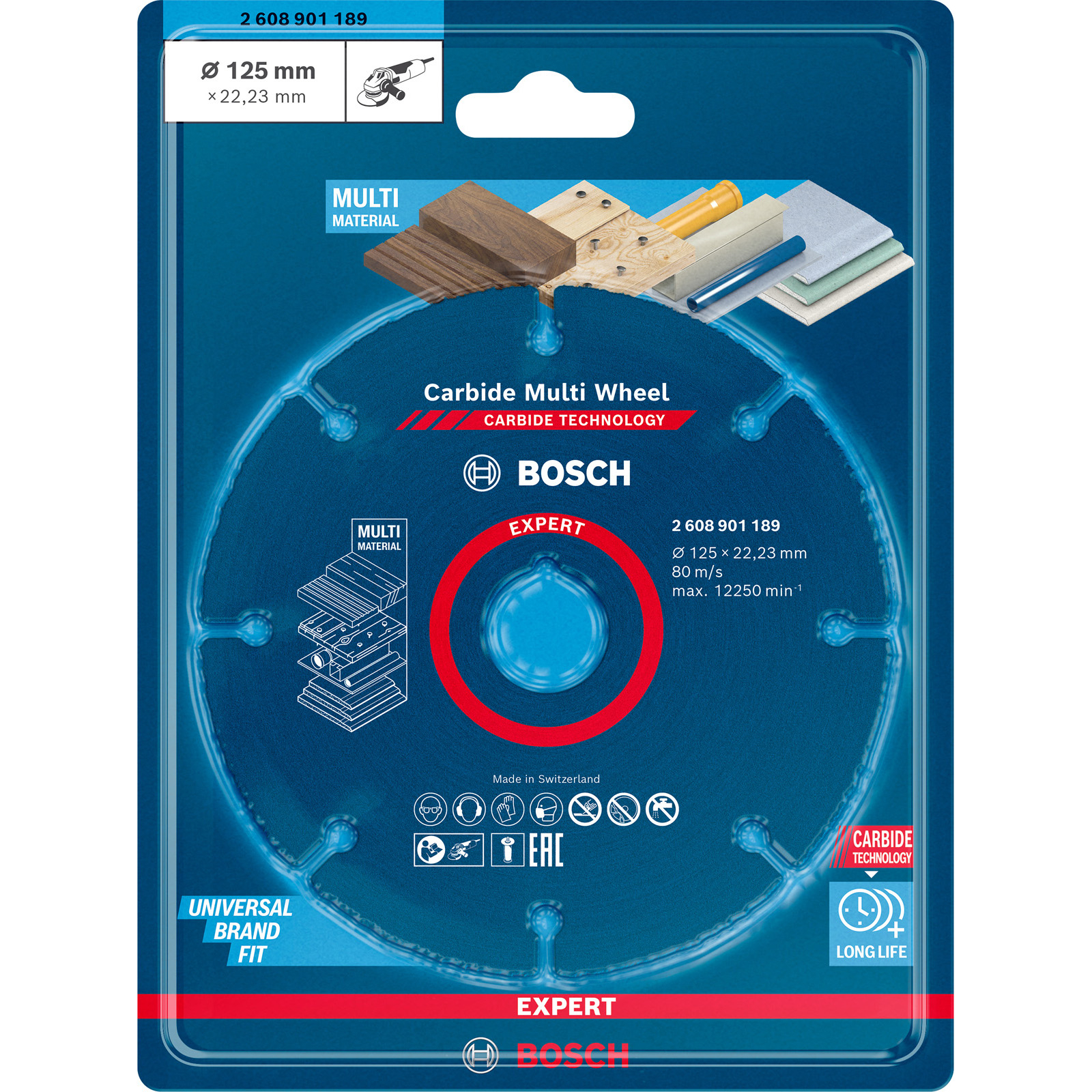 Bosch Expert Carbide Multi Wheel Trennscheibe 125 mm 22,23 mm - 2608901189