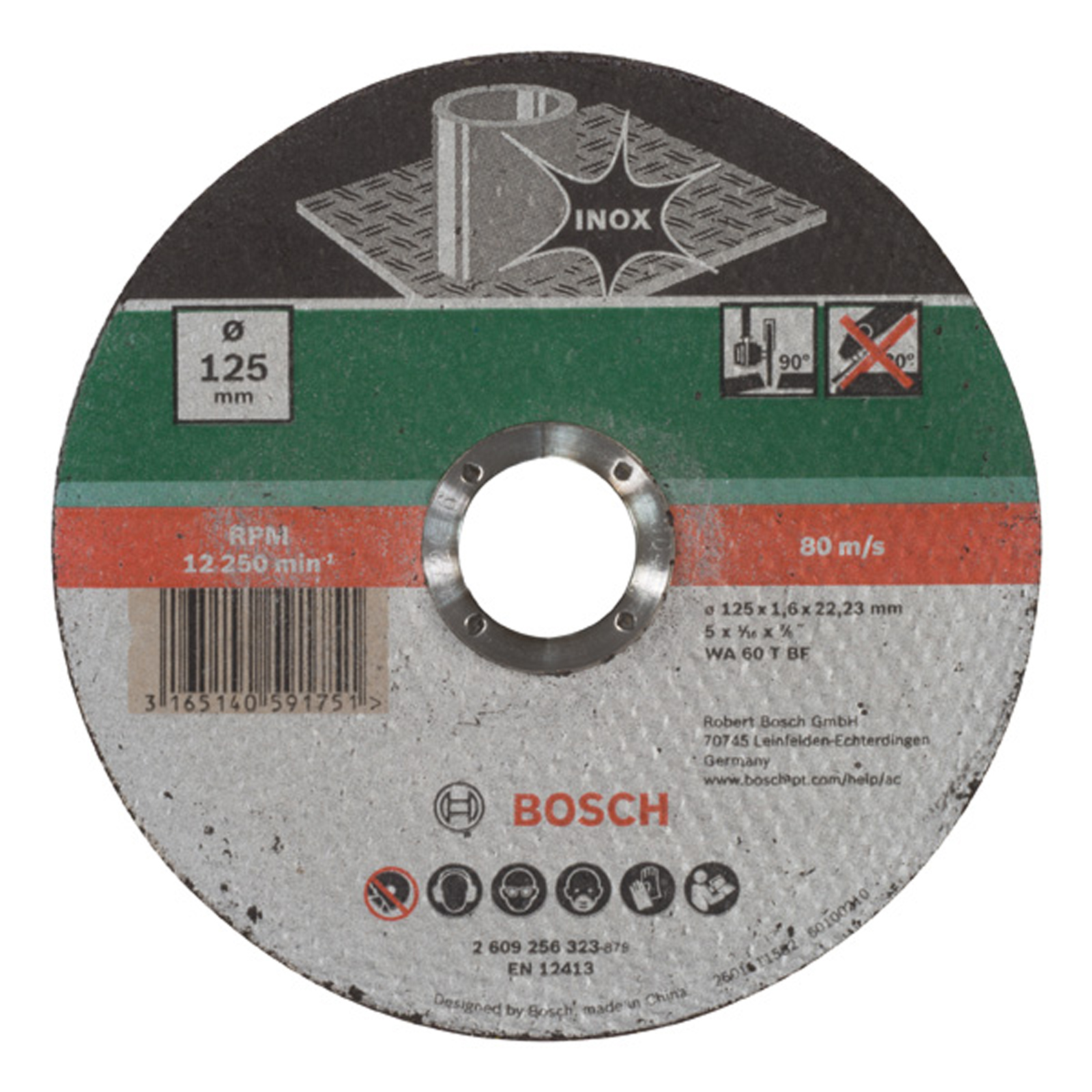 Bosch Trennscheibe gerade Inox D= 125 mm Dicke= 1,6 mm - 2609256323