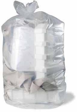 Abfallsack Premium Größe XL Maße 800+500x2200mm S.90µ PE transp. Inhalt 1000l