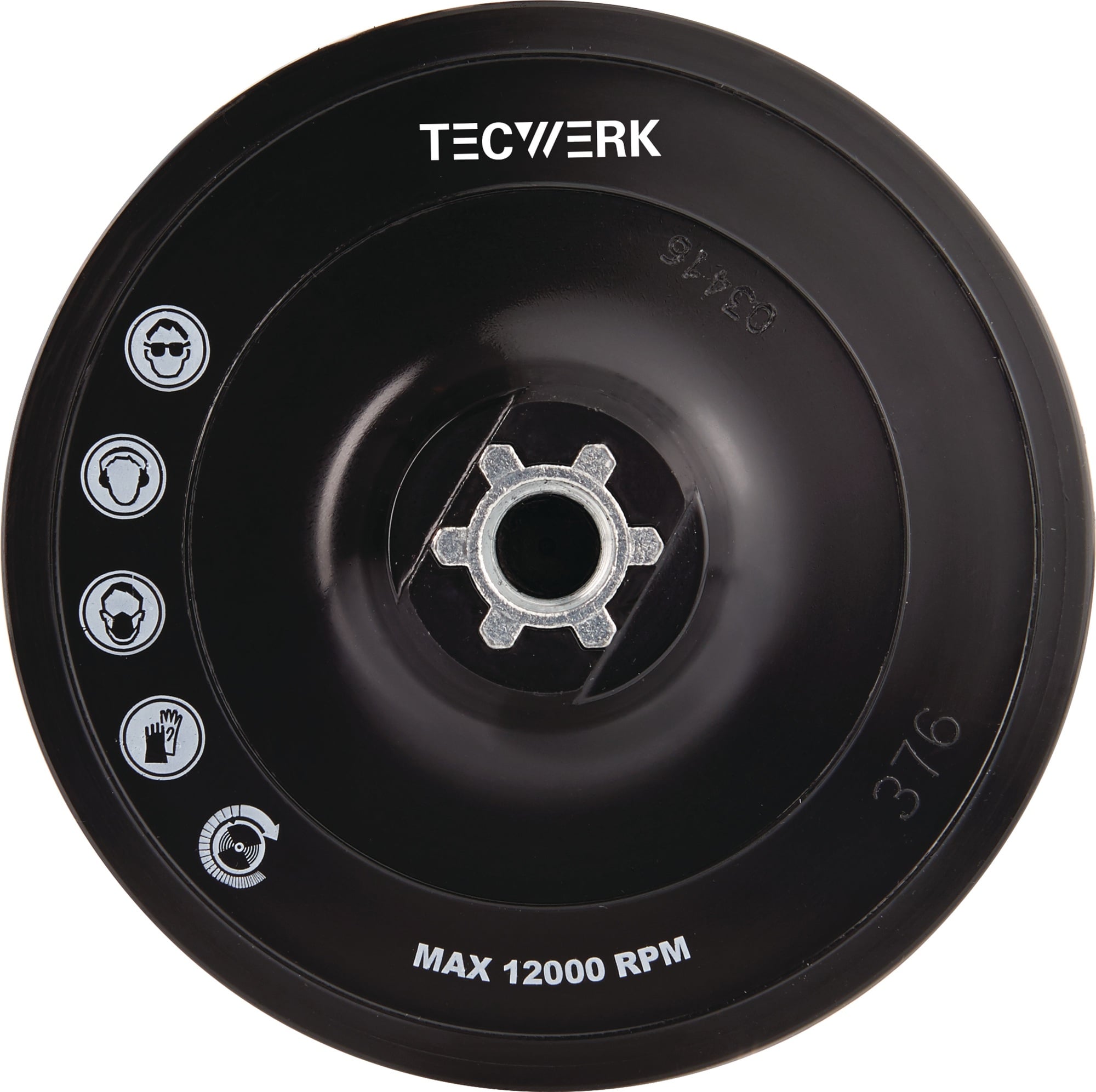 Stützteller D.125mm M14 kletthaftend TECWERK