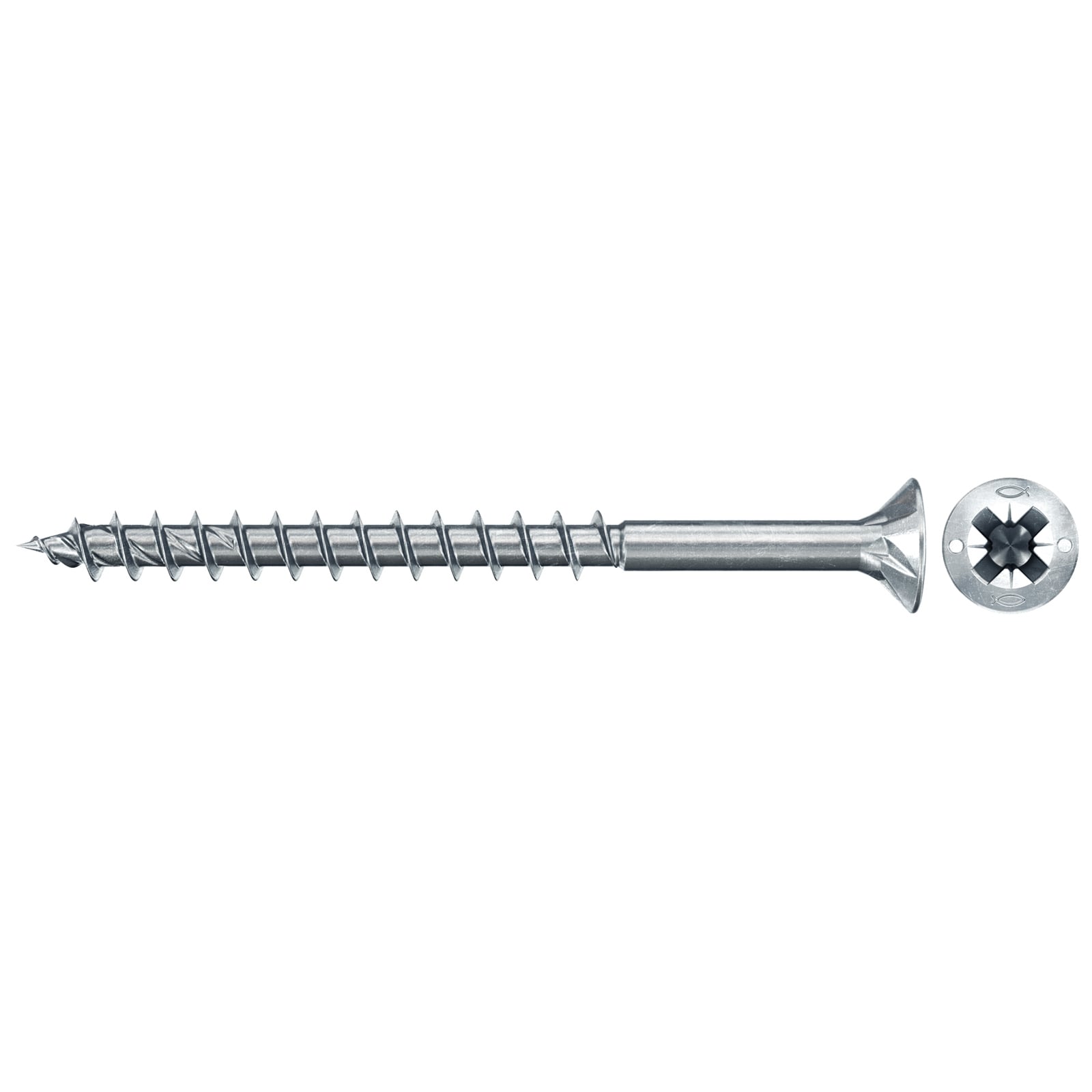 fischer Spanplattenschraube PowerFast FPF II CZP 3,5 x 45 BC 400 Senkkopf Kreuzschlitz PZ Teilgew. - 577640