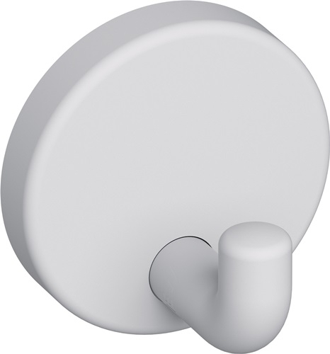HEWI Einzelhaken 801.90B010 rechtwinklig gebogen 30 mm Polyamid ma 98 signalweiß - 801.90B010 98