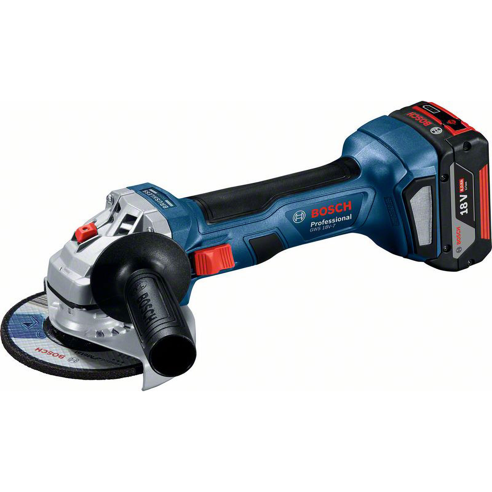 Bosch Combo Kit Akku-Bohrschrauber GSR 18V-55 + Akku-Winkelschleifer GWS 18V-7 + Akku-Bohrhammer  GBH 18V-22 mit SDS plus / 2x 4,0 Ah Akku + Ladegerät inkl. Tasche - 0615A50035