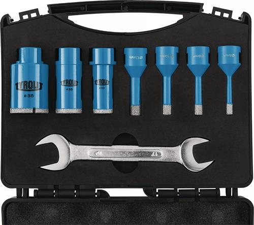 TYROLIT Fliesenbohrset DDT 8tlg. 6 8 10 12 20 25 35 mm Schaft M14 - 34294535